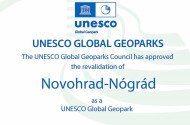 The Novohrad-Nograd Geopark got an UNESCO certificate