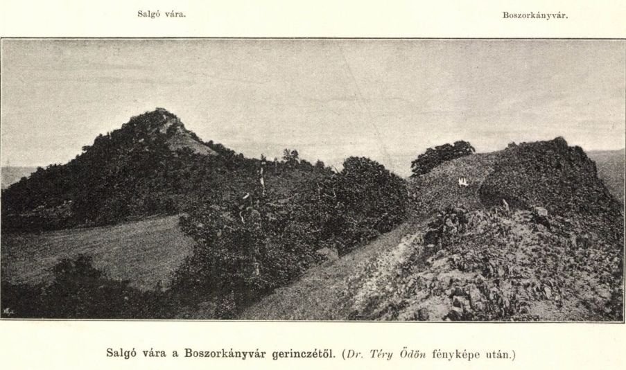 Salgó vára 1894-ben. Fotó a Turisták Lapja című folyóiratból